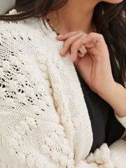 FatFace Natural Bobble Stitch Cardigan - Image 3 of 4