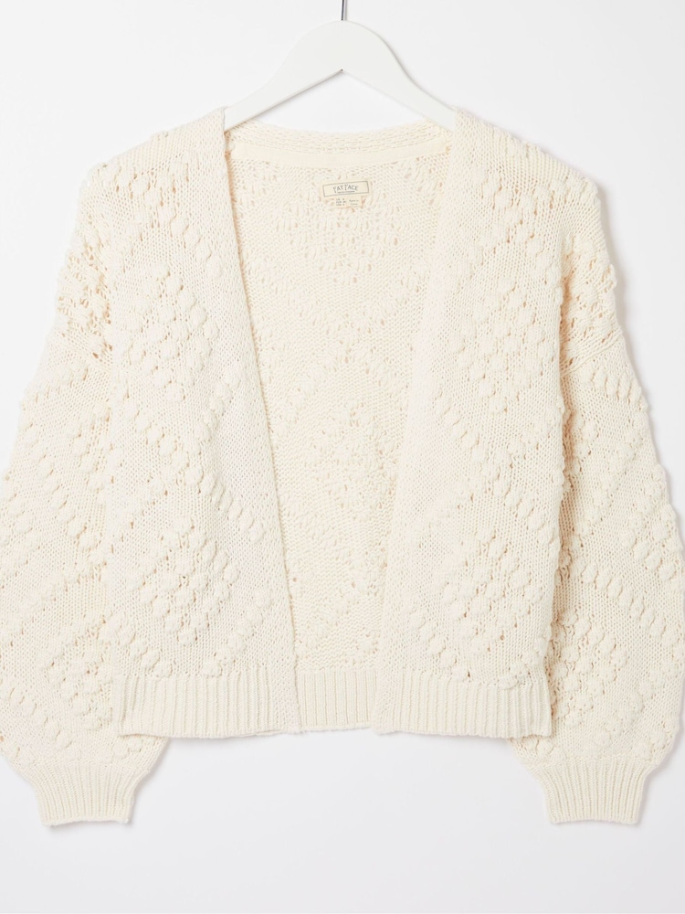 FatFace Natural Bobble Stitch Cardigan - Image 4 of 4
