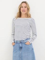 FatFace Breton White T-Shirt - Image 1 of 5