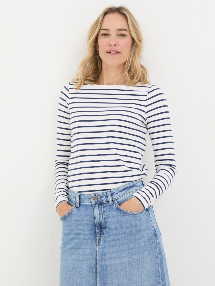 FatFace Breton White T-Shirt - Image 1 of 5