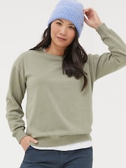 FatFace Green Crew Sweatshirt - Image 1 of 4