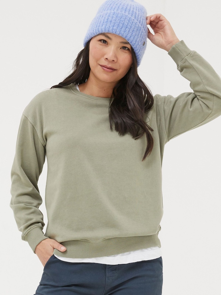 FatFace Green Crew Sweatshirt - Image 1 of 4