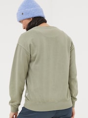 FatFace Green Crew Sweatshirt - Image 2 of 4