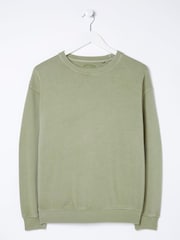 FatFace Green Crew Sweatshirt - Image 4 of 4