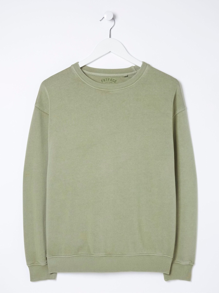 FatFace Green Crew Sweatshirt - Image 4 of 4