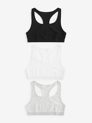 Black/White Racer Back Crop Top 3 Pack (5-16yrs) - Image 1 of 6