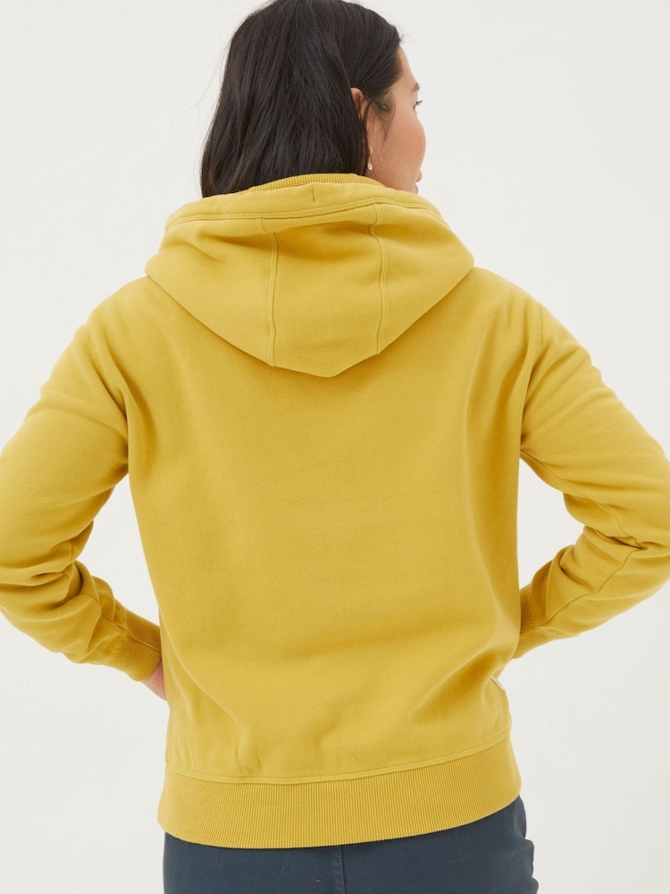 FatFace Yellow Overhead Hoodie - Image 2 of 5