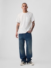 Gap White Original Pocket 100% Cotton Crew Neck Short Sleeve T-Shirt - Image 3 of 8