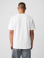 Gap White Original Pocket 100% Cotton Crew Neck Short Sleeve T-Shirt - Image 5 of 8