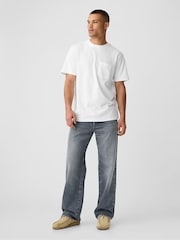 Gap White Original Pocket 100% Cotton Crew Neck Short Sleeve T-Shirt - Image 6 of 8