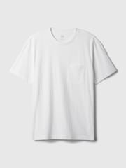 Gap White Original Pocket 100% Cotton Crew Neck Short Sleeve T-Shirt - Image 8 of 8