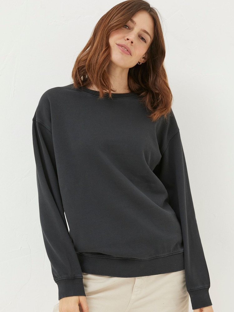 FatFace Georgia Black Crew Sweatshirt - Image 1 of 4 FatFace Georgia Black Crew Sweatshirt - Image 1 of 4