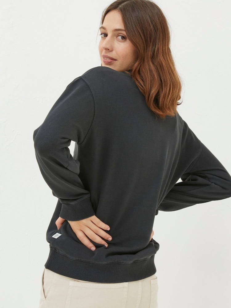 FatFace Georgia Black Crew Sweatshirt - Image 2 of 4 FatFace Georgia Black Crew Sweatshirt - Image 2 of 4