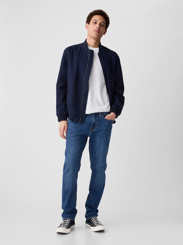 Синий - Gap Слим фит Комфорт Стрейчевый Джинс - Изображение 1 из 9 Синий - Gap Слим фит Комфорт Стрейчевый Джинс - Изображение 1 из 9