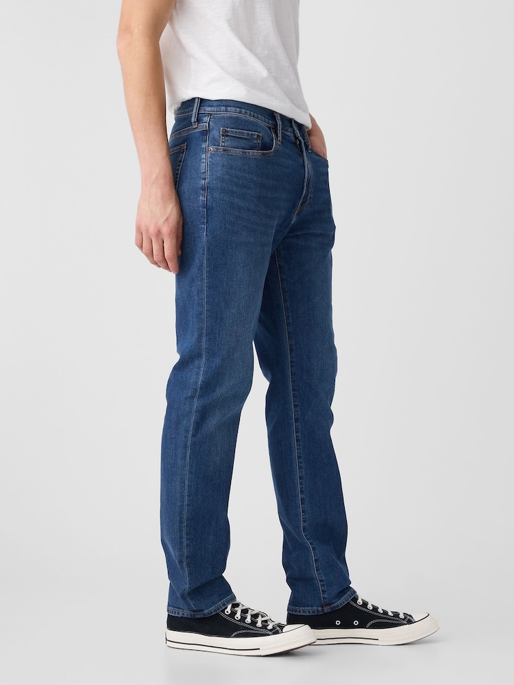 Niebieski - Gap Slim Fit Comfort Stretch Jeans - Image 4 of 9