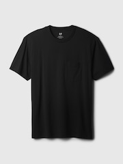 Gap Black Original Pocket 100% Cotton Crew Neck Short Sleeve T-Shirt - Image 7 of 7