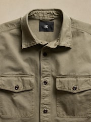 Banana Republic Khaki Green Malo Twill Shirt Jacket - Image 5 of 5
