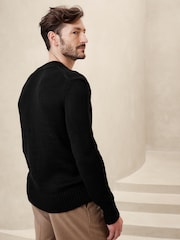 Banana Republic Black Point Sur Cotton V-Neck Jumper - Image 2 of 3
