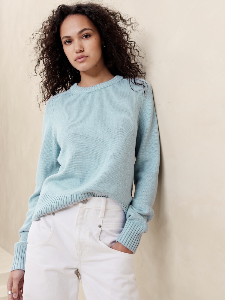 Banana Republic Blue Demi Cotton-Silk Jumper - Image 1 of 1