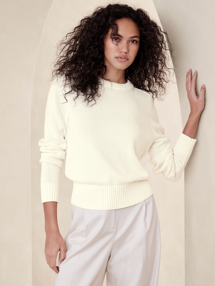 Banana Republic Beige Demi Cotton-Silk Jumper - Image 1 of 1 Banana Republic Beige Demi Cotton-Silk Jumper - Image 1 of 1