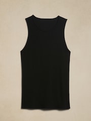 Banana Republic Black Ribbed Cutaway Vest - Image 4 of 4