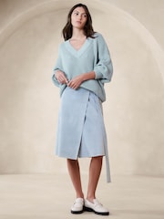 Banana Republic Blue Janie Oversized Cotton Jumper - Image 1 of 4