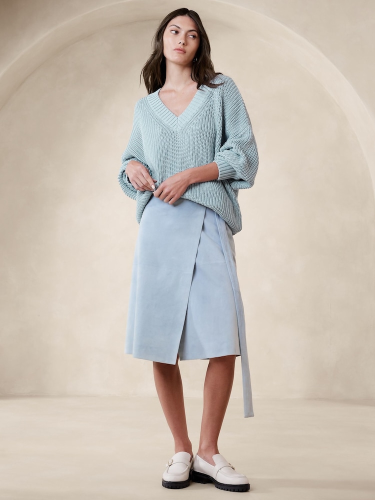 Banana Republic Blue Janie Oversized Cotton Jumper - Image 1 of 4