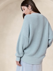 Banana Republic Blue Janie Oversized Cotton Jumper - Image 2 of 4