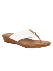 Lotus White Toe-Post Sandals - Image 1 of 4