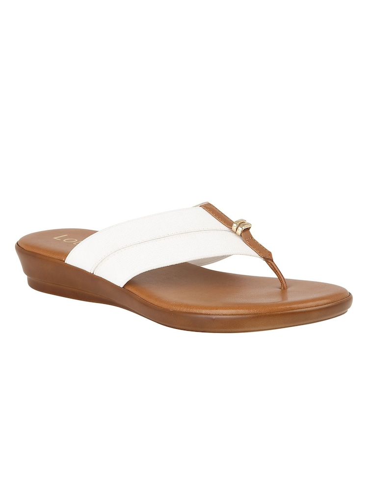 Lotus White Toe-Post Sandals - Image 1 of 4