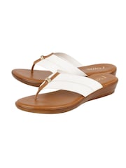 Lotus White Toe-Post Sandals - Image 2 of 4