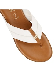 Lotus White Toe-Post Sandals - Image 4 of 4