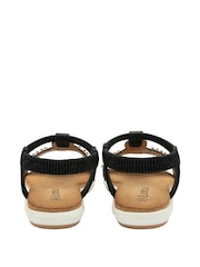Lotus Black Casual Low Wedge Sandals - Image 3 of 4