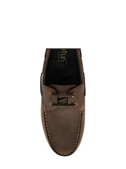 Lotus Brown Leather Boat Shoes - Image 4 of 4