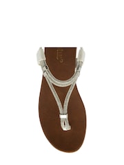 Lotus White Casual Toe Thong Sandals - Image 4 of 4