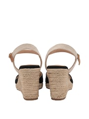 Lotus Black Wedge Espadrille Shoes - Image 3 of 4