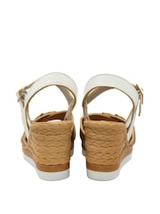 Lotus White Casual Wedge Sandals - Image 3 of 4