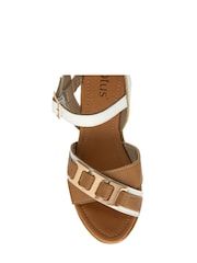 Lotus White Casual Wedge Sandals - Image 4 of 4