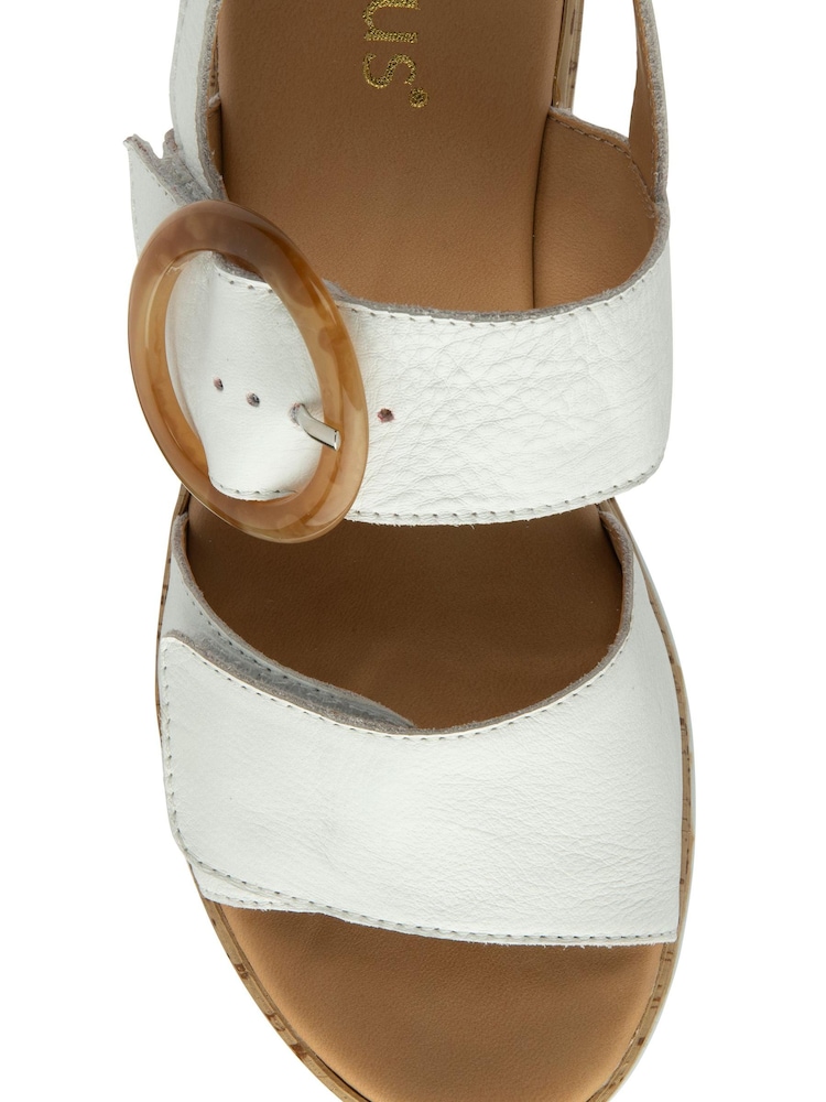 Lotus White 2 Strap Wedge Sandals - Image 4 of 4 Lotus White 2 Strap Wedge Sandals - Image 4 of 4