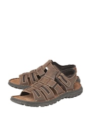 Lotus Brown Casual Mens Sandals - Image 2 of 4