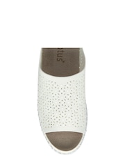 Lotus White Open Toe Mule Sandals - Image 4 of 4