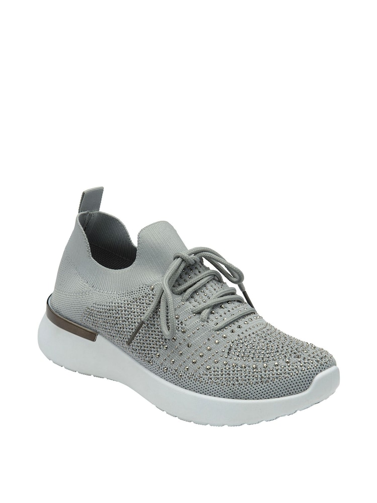 siva - Lotus Casual Knit Trainers - Slika 1 iz 4