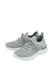 siva - Lotus Casual Knit Trainers - Slika 2 iz 4