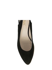 Lotus Black Sling Back Wedge Espadrille Shoes - Image 4 of 4