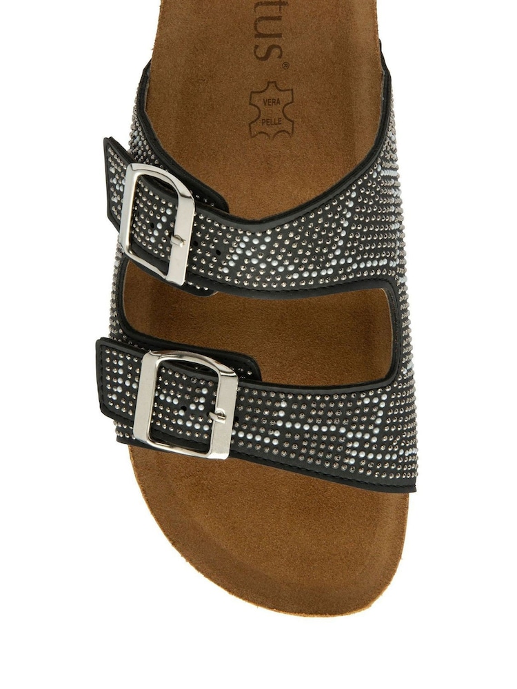 Lotus Black Casual Mule Sandals - Image 4 of 4