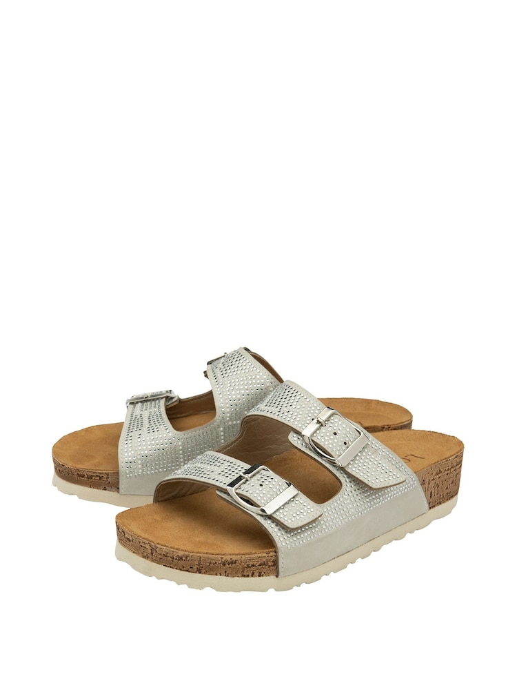 Lotus Silver Casual Mule Sandals - Image 2 of 4