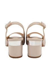 Lotus Nude Peep Toe Slingback Sandals - Image 3 of 4