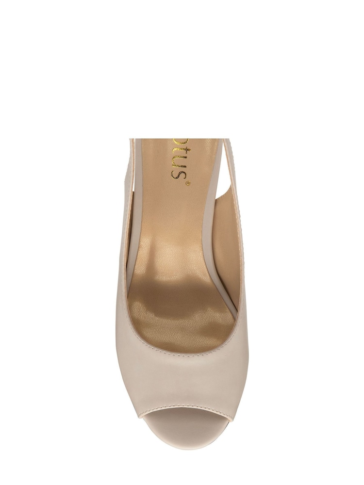 Lotus Nude Peep Toe Slingback Sandals - Image 4 of 4