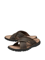 Lotus Tan Brown Casual Mens Sandals - Image 2 of 4