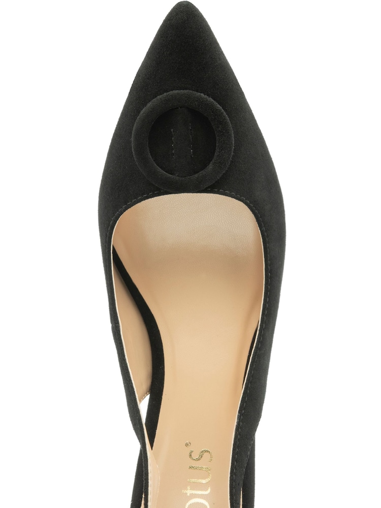 Lotus Black Slingback Suede Court Shoes - Image 4 of 4 Lotus Black Slingback Suede Court Shoes - Image 4 of 4